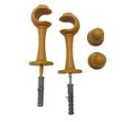 Kit Suportes Para Varão 19mm Suporte Cortina Várias Cores Com Ponteira Buchas e Parafusos PVC