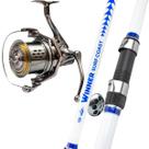 Kit Surf Casting Vara Winner Surf Coast 15-30lbs + Molinete CC8000 25kg 12 Rolamentos Inox Long Cast Água Salgada Makis Kit Surf Casting Vara Winner Surf Coast 15-30lbs + Molinete CC8000 25kg 12 Rolamentos Inox Long Cast Água Salgada Makis
