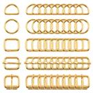 Kit surtido de 50 hebillas doradas de 2.5 cm