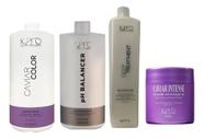 Kit System Shampoo Ph Deep Reconstructor 1000ml Intense Masque 500g Caviar Color Kpro