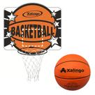 Kit Tabela de Basquete Infantil em MDF com Bola de Basquete Infantil Número 3 Xalingo