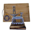 Kit Tabua Churrasco Time Cruzeiro Personalizada com Garra de Urso, Abridor de Bebidas e Garfinhos Aluminio