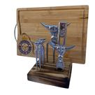 Kit Tabua Churrasco Time Personalizada Cruzeiro com Garra Boi e Garfos