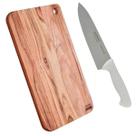 Kit Tábua De Corte Madeira Jatobá + Faca 8" Chef Tramontina Kit Tábua De Corte Madeira Jatobá + Faca 8" Chef Tramontina