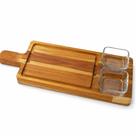 Kit tabua madeira com cabo molheiras carne frios bandeja petisqueira carne queijos frios com divisorias porta molhos rus Kit tabua madeira com cabo molheiras carne frios bandeja petisqueira carne queijos frios com divisorias porta molhos rus