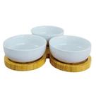 Kit Tábua Petisqueira 4 Peças com Bowls Para Servir Entradas Kit Tábua Petisqueira 4 Peças com Bowls Para Servir Entradas