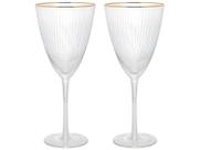 Kit Taça Lines (2 Peças - 400 ml) com Fio de Ouro