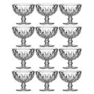 Kit Taças Sobremesas 335ML Modelo Vidro Diamante - 12 Unidades