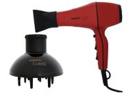 Kit taiff - secador profissional style red 2000w 127v + difusor de ar curves
