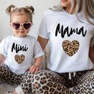 Kit Tal mãe Tal filha Mini e Mama Camiseta 100% Algodão Femininas