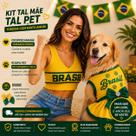 Kit Tal Mãe Tal Pet Copa Brasil Cropped Feminino Roupa Pet Cachorro Tam 1 ao 6 2 Laços Brinde Kit Tal Mãe Tal Pet Copa Brasil Cropped Feminino Roupa Pet Cachorro Tam 1 ao 6 2 Laços Brinde