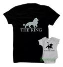Kit Tal Rei Leão Hakuna Matata Pai Tal Filho Camiseta Preta