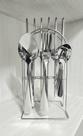 Kit Talher 24 peças Inox + Suporte