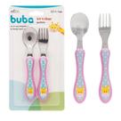 Kit Talher Bebê Introdução Alimentar Menina Garfo + Colher