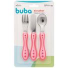 Kit Talher Buba 3 Peças Estrelinha Rosa