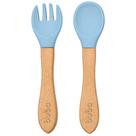 Kit Talher BUBA em Silicone e Bambu - Azul