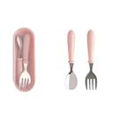 Kit Talher Infantil C/ Estojo Aço Inox Colher Garfo Talheres