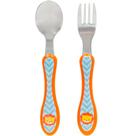 Kit Talher Infantil - Colher e Garfo - Animal Fun - Leão - Buba Kit Talher Infantil - Colher e Garfo - Animal Fun - Leão - Buba