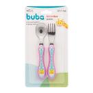 Kit Talher Infantil Girafinha Bebê Anatômico Aço Inox Buba Kit Talher Infantil Girafinha Bebê Anatômico Aço Inox Buba