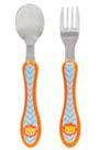 Kit Talher Infantil Leãozinho Bebê - Anatômico - Aço Inox - Buba