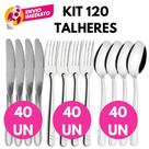 Kit Talher Inox Com Garfo Mesa Faca Refeição Colher Sopa Mesa Jantar Refeição Dia a Dia Restaurante