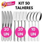 Kit Talher Inox Garfo Mesa Faca Refeição Colher Sopa Mesa Jantar Refeição Dia a Dia Restaurante Cozi
