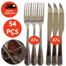 Kit Talher Jogo Garfo E Faca Refeição Qualidade Durabilidade Aço Inox Utensilio Cozinha Restaurante