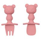 Kit Talher Ursinho em Silicone Rosa com Escudo Buba 15814