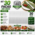 Kit Talheres 30 Faca Em inox Premium Com Serra Facas Churrasco Refeição Restaurante Lanchonete Kit Talheres 30 Faca Em inox Premium Com Serra Facas Churrasco Refeição Restaurante Lanchonete