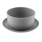 Kit Talheres bowl e copo Fibra de trigo Polipropileno Cinza -Dynasty