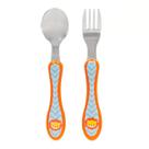 Kit Talheres Colher E Garfo Animal Fun Infantil Bebê Em Aço Inoxidável Buba Original Kit Talheres Colher E Garfo Animal Fun Infantil Bebê Em Aço Inoxidável Buba Original