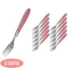 Kit Talheres Decorado com 12 Garfo Rosa Blumenau Aço Inox Kit Talheres Decorado com 12 Garfo Rosa Blumenau Aço Inox