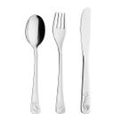 Kit Talheres Infantil Baby Friends 3 Peças Aço Inox 3 Anos Desenho Alto Relevo Tramontina