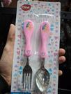 Kit talheres infantil ferro e plastico pp 15cm x 3cm clink