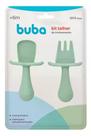 Kit talheres infantil silicone - verde buba