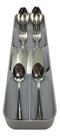 Kit Talheres Inox 24 Pçs + Organizador De Faca Garfo Colher