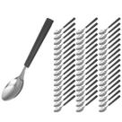 Kit Talheres Mato Grosso com 48 Colher Preto Cabo Plástico