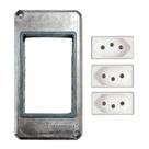 Kit Tampa Condulete 1 +1 Tomada 10A +2 Tomada 20A Tramontina Kit Tampa Condulete 1 +1 Tomada 10A +2 Tomada 20A Tramontina