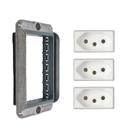 Kit Tampa Condulete 1-2-3-4 + 3 Tomadas 10A Tramontina Kit Tampa Condulete 1-2-3-4 + 3 Tomadas 10A Tramontina