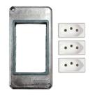 Kit Tampa Condulete 1 + 3 Tomadas 10A Tramontina