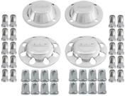 Kit Tampa Cubo Cromada Dianteira Traçao 8 Furos DAF + Capa Porca Belga