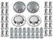 Kit Tampa Cubo Dianteira Tração 8 Furos Volks Constellation + Capa Porca