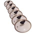 KIT Tampa de Vidro Avulsa 6 Pç - Tam. 14, 16, 18, 20, 22, 24 cm