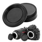 Kit Tampa Traseira Lente + Tampinha Frontal Corpo Câmeras Nikon Sem Logo