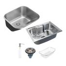 Kit Tanque Aço Inox Atikum e Cuba Para Cozinha Nawa Pingoo.casa
