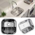 Kit Tanque Inox 40 x 40 22 Litros Embutir E Sobrepor lavanderia com valvula e sifao