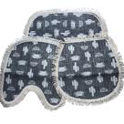 Kit Tapete 3 Peças Antiderrapante p/ Banheiro Cinza Kit Tapete 3 Peças Antiderrapante p/ Banheiro Cinza