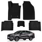 Kit Tapete Automotivo Bandeja Premium Borracha Borda Alta