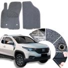Kit Tapete Automotivo Strada Cb Simples 20 21 2022 2023 24 25 2 Portas 2 Pçs Capacho Cinza