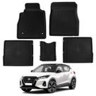 Kit Tapete Bandeja Nissan Kicks 2016 à 2025 Borda Alta 5pçs Kit Tapete Bandeja Nissan Kicks 2016 à 2025 Borda Alta 5pçs